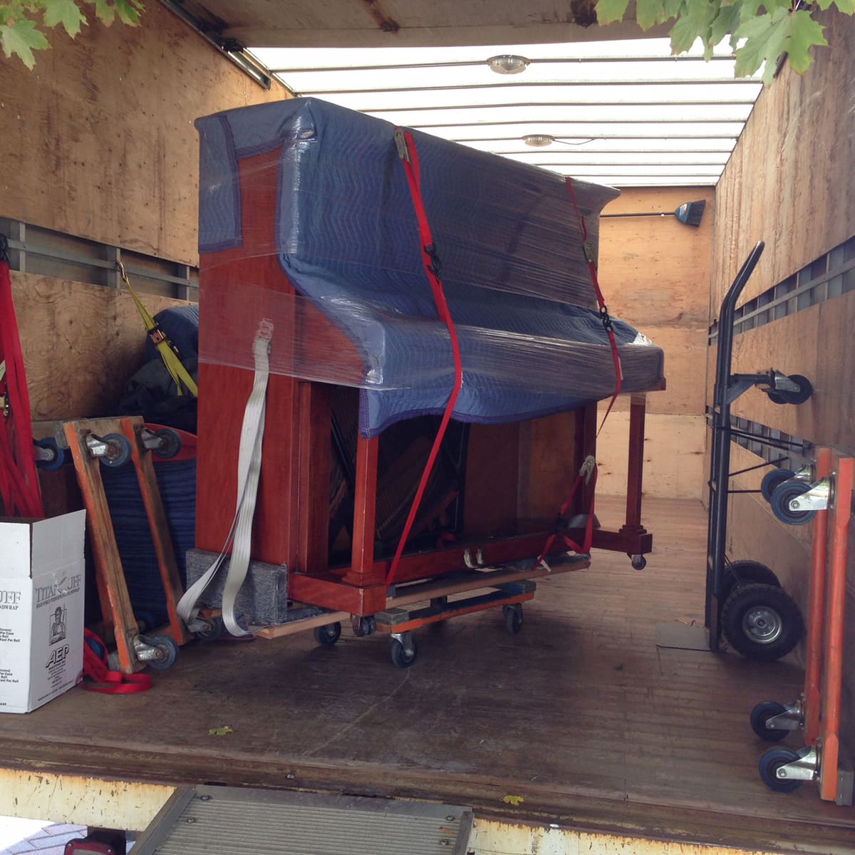 Delivery day — unloaded and placed on request