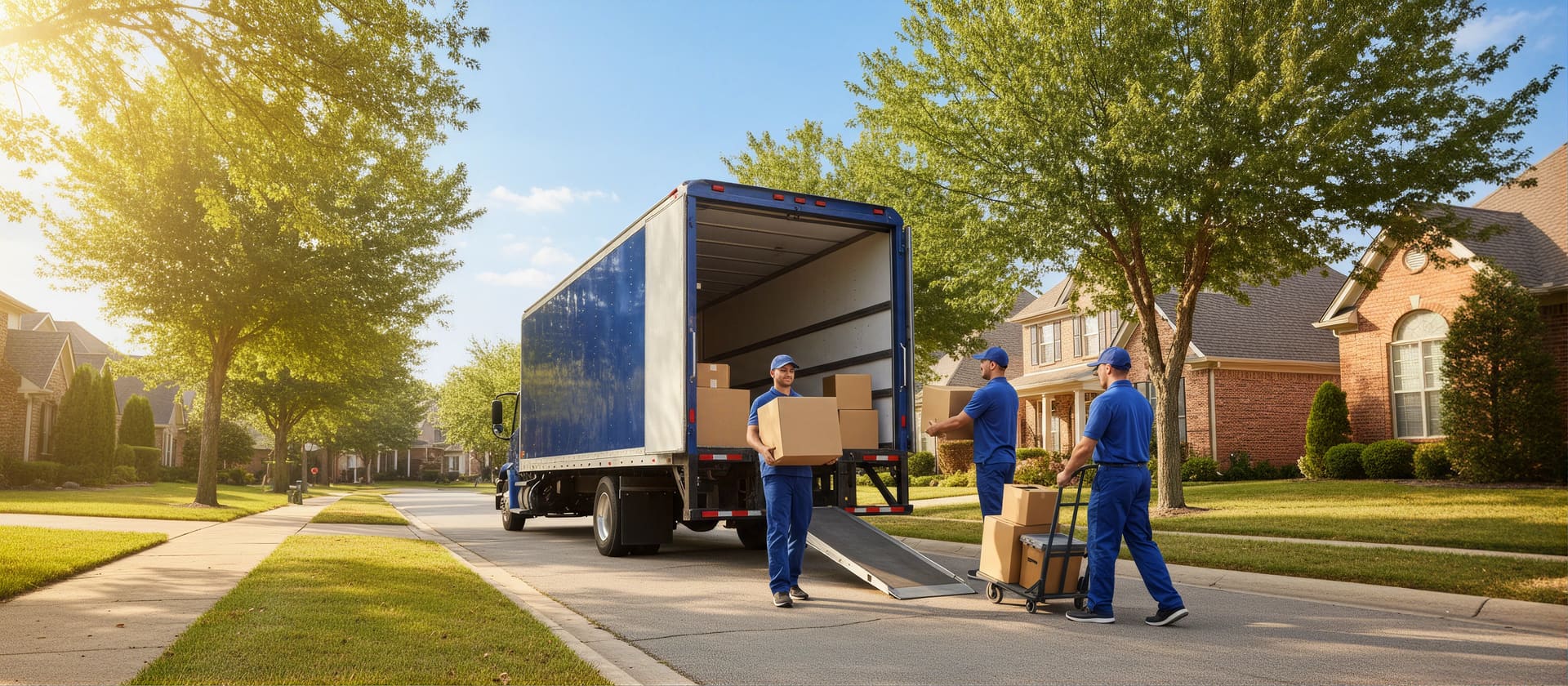 Satellite Transport movers loading a truck